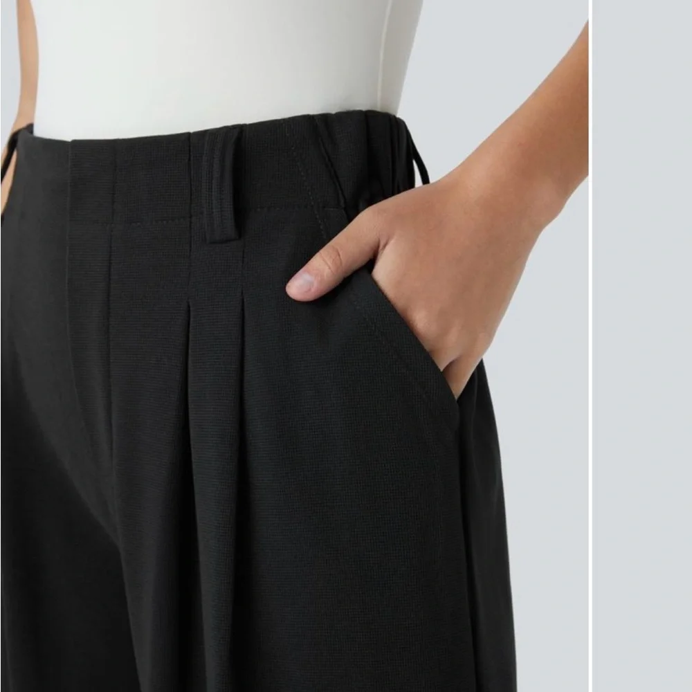 Halara Flex™ High Waisted Pocket Wide Leg Waffle Work Pants - Picture 3 of 10
